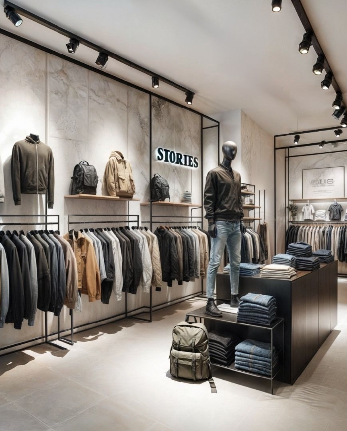Wardrobe store interior